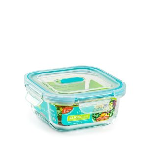 Fiambrera Click con válvula cuadrada 520 ml Cristal
