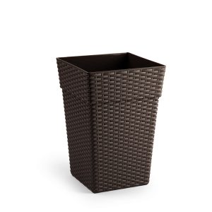 Maceta Rattan Cuadrada Alta 20 cm
