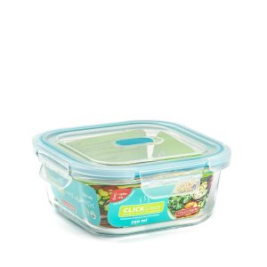Fiambrera Click con válvula cuadrada 800 ml Cristal