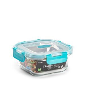 Fiambrera Luxe con válvula cuadrada 520 ml Cristal