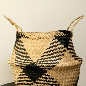 Kenia Negro (Canasto de Fibra Natural), L