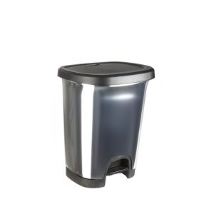 Cubo Pedal 18 L Plata