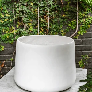 Marruecos 50x40 Blanco (Macetero Fibra de Arcilla XXL)