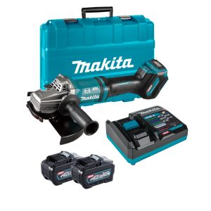 Makita GA038GT201 amoladora angular BL 40Vmáx XGT x2 baterías 5Ah