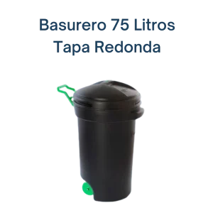 Basurero 75 Lts Tapa Redonda Wenco