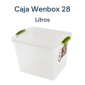 Caja Organizadora Wenco Wenbox 28 Lts | Transparente Apilable