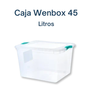Caja Organizadora Wenco Wenbox 45 Lts | Transparente Apilable