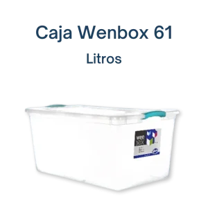 Caja Organizadora Wenco Wenbox 61 Lts | Transparente Apilable