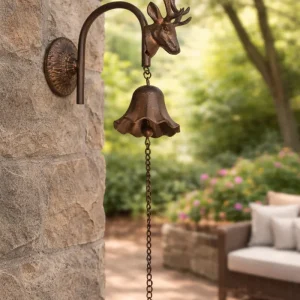 Campana Decorativa Cabeza de Ciervo