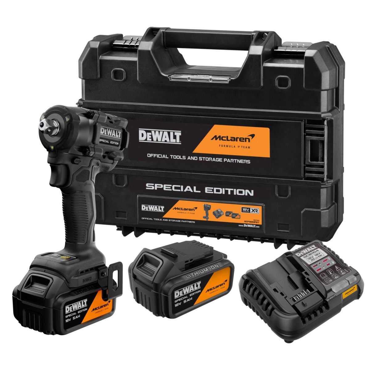 Dewalt DCF92MP2T-QW Llave de impacto McLaren XR 18V 1/2″ 406 Nm 2×5,0 Ah