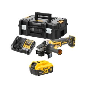 Amoladora a batería DeWalt DCG405 18V XR, 125mm pack con una batería de 5ah