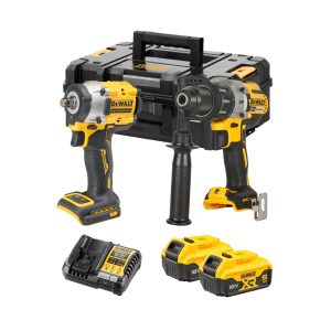Kit DeWalt DCD996 + DCF921 con 2 baterías DCB184 y cargador XR