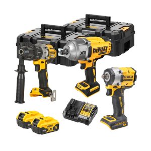 Kit DeWalt DCD996 + DCF921 + DCF900 con 2 baterías DCB184 y cargador XR