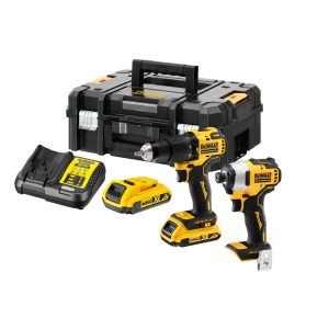 Dewalt DCK2062D2T-QW kit herramientas 18V, Taladro percutor DCD709 y atornillador de impacto DCF809 2 x 2ah baterías