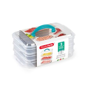 Fiambrera Apilable Con Asa Nº2 (3xL)