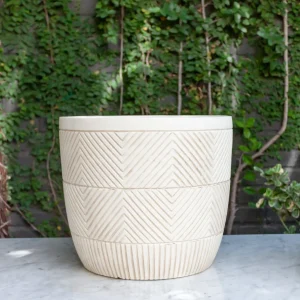 Tanta 50x40 Blanco (Macetero Fibra de Arcilla XXL)