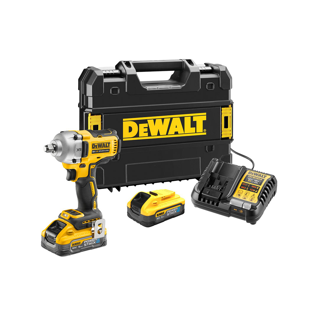 Dewalt DCF891H2T-QW llave de impacto sin escobillas XR 18V POWERSTACK Li-Ion 5Ah - Imagen 2