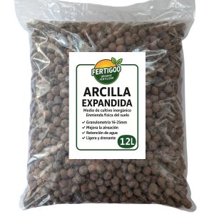 Arcilla Expandida Profesional 12L | Granulometría Gruesa 16-25 mm | Fertigoo