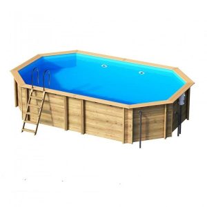 Piscina de madera Weva Octo + 6,40 x 4,04 x 1.46m