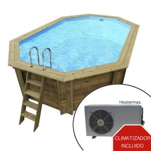 Piscina climatizada madera Nika 3,50 x 2,15 x 1,20m
