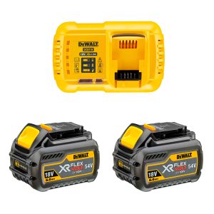 Pack baterías Dewalt 54V Flexvolt 2 x 6ah y cargador rápido