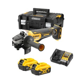 Dewalt DCG406P2-QW Amoladora angular XR 18V – Con 2 baterías, cargador y maletín TSTAK