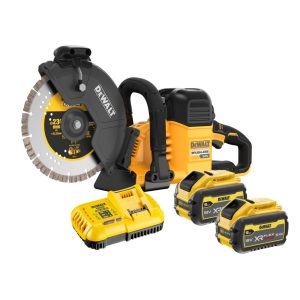 DeWalt DCS691X2 Cortadora hormigón a batería XR FLEXVOLT 54V con 2 baterías 9.0Ah y cargador