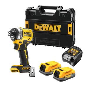 DeWalt DCF860E2T-QW Atornillador de Impacto 18V XR con 2 Baterías Powerstack y Maletín