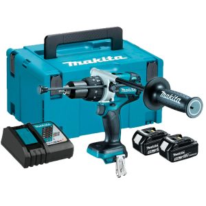 Makita DHP481RTJ 18V LXT taladro percutor a batería 2 x 5ah baterías