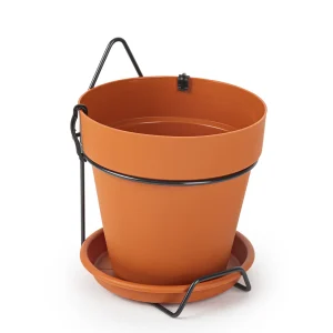 Maceta Deco Con Plato + Soporte 16 cm