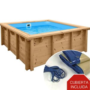 Mini piscina de madera Bali 2,10 x 2,10 x 0,78m
