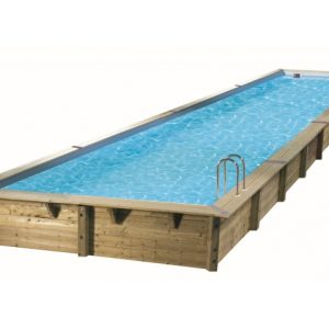 Piscina de madera Linea rectangular 15,50 x 3,50 x 1,40m