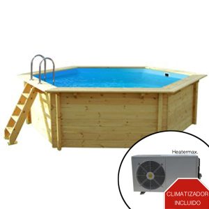 Piscina climatizada de madera 4,10 x 1,20m