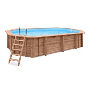 Piscina de madera Abatec 6,98 x 4,67 x 1,38m